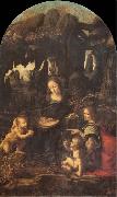 LEONARDO da Vinci The Virgin of the rocks France oil painting artist